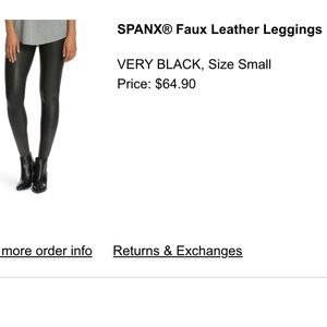 SPANX faux leather leggings